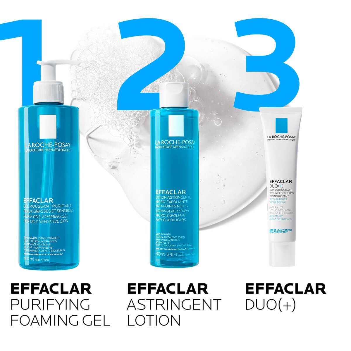 La Roche Posay Produktsida Tendens till akne Effaclar Cleansing Foaming Gel 400ml rutin