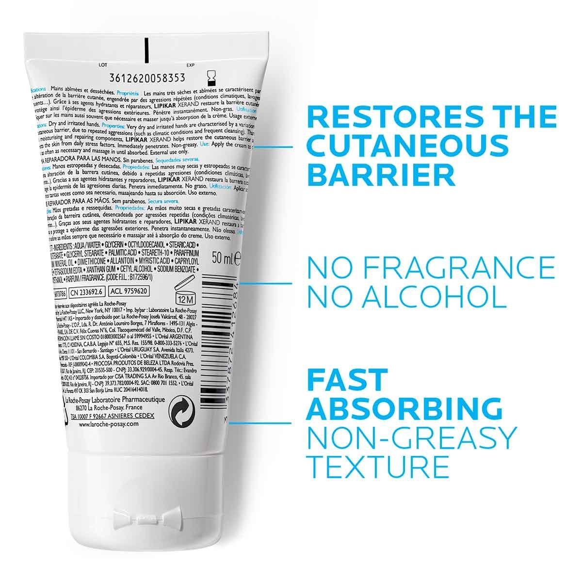 La Roche Posay Produktsida Tendens till atopi Lipikar Xerand 50ml 3337872412684